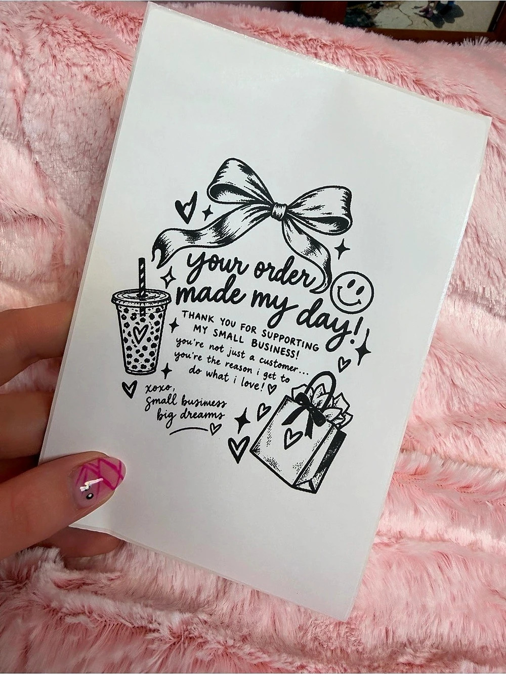 Your Order Made My Day Stickers - 25 Pack